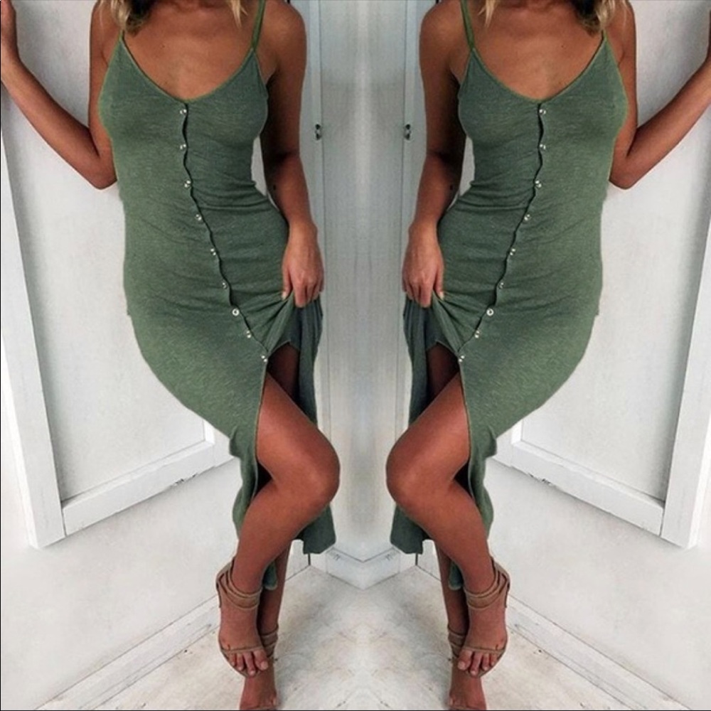 Sexy button down dress can dress up or down!!